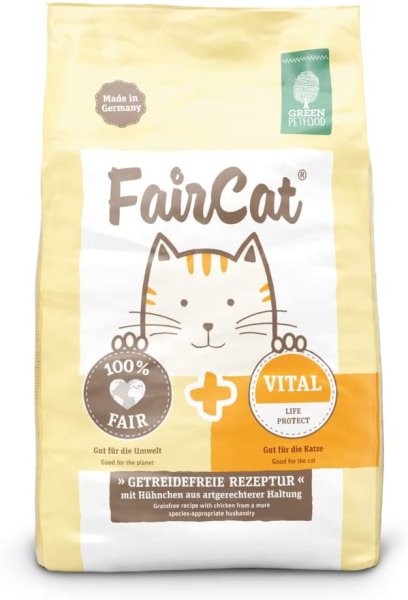 Green PetFood -  Fair Cat Vital - 1 x 7,5 kg ¦ getreidefreies Katzentrockenfutter im 7,5kg Beutel