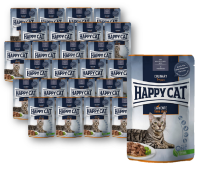 Happy Cat ¦ Land Ente - 24 x 85g ¦ nasses Katzenfutter im Pouches