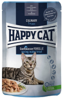 Happy Cat ¦ Quellwasser Forelle - 24 x 85g ¦ nasses Katzenfutter im Pouchbeutel