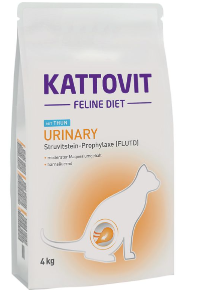 KATTOVIT ¦ Feline Urinary - Thunfisch - 4kg ¦ Trockenfutter für Katzen bei Erkrankungen der unteren Harnwege