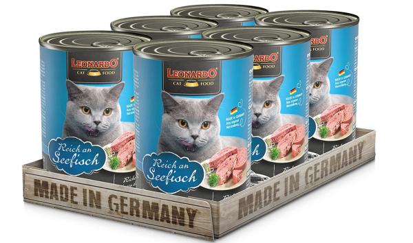 LEONARDO Cat &brvbar; Reich an Seefisch - 6 x 400g &brvbar; nasses Katzenfutter in Dosen
