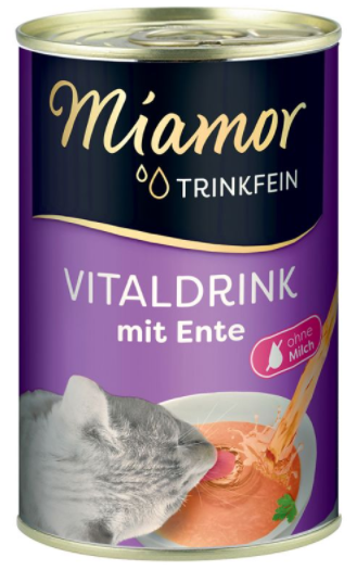 Miamor - Trinkfein ¦ mit Ente - 6 x 135ml ¦ Vitaldrink für Katzen