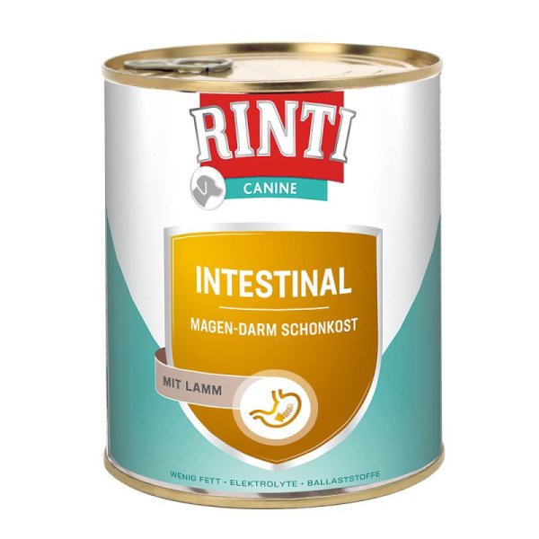 RINTI - Canine ¦ Intestinal - Lamm- 6 x 800g ¦ nasses Diäthundefutter in Dosen