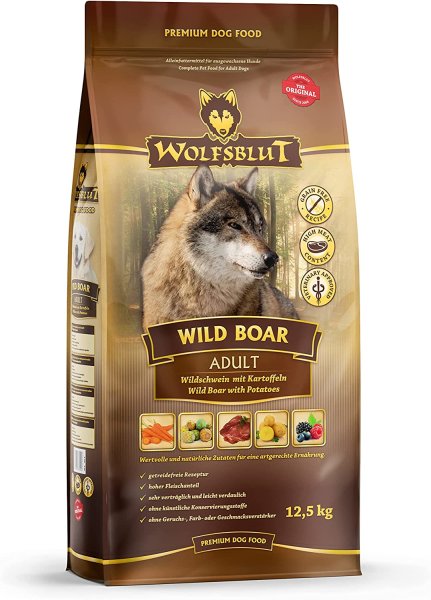 WOLFSBLUT ¦ Wild Boar - 12,5 kg ¦ getreidefreies Hundetrockenfutter im Sack