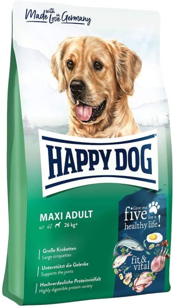 HAPPY DOG &brvbar; Supreme fit &amp; vital Maxi Adult - 14 kg &brvbar; Hundetrockenfutter im 14 kg Sack
