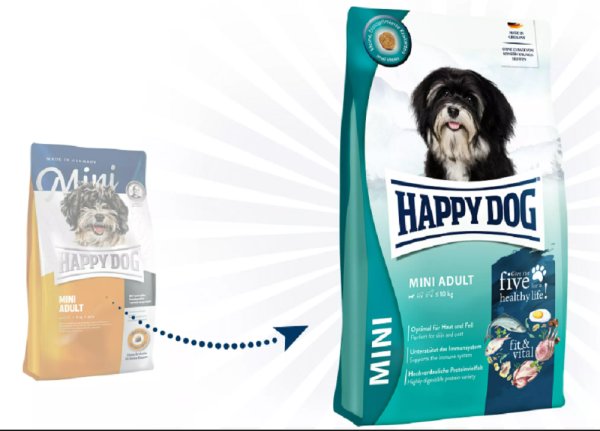 HAPPY DOG &brvbar; Supreme Mini Adult - 4 kg &brvbar; Hundetrockenfutter im 4 kg Sack