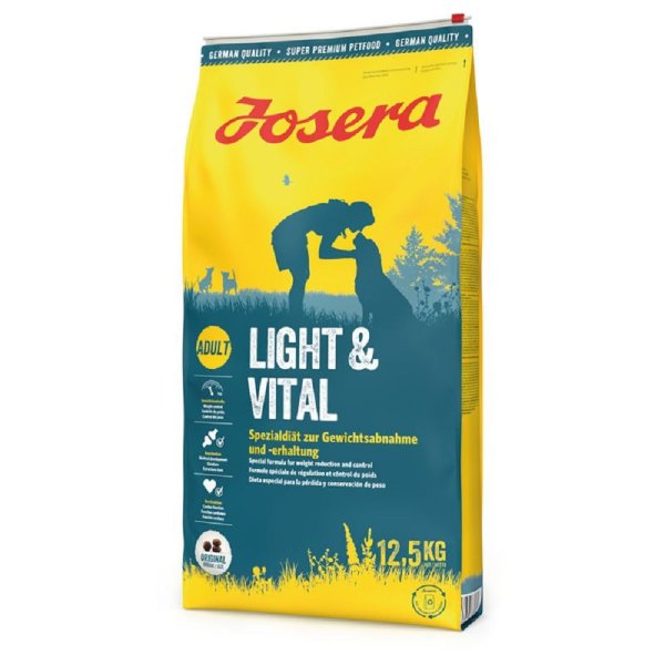 JOSERA ¦ Light & Vital - 1 x 12,5 kg | trockenes Hundefutter mit niedrigem Fettgehalt