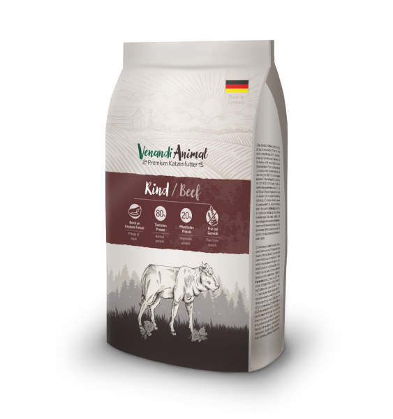 Venandi │Animal Premium - Rind -1.5 kg │ Katzentrockenfutter