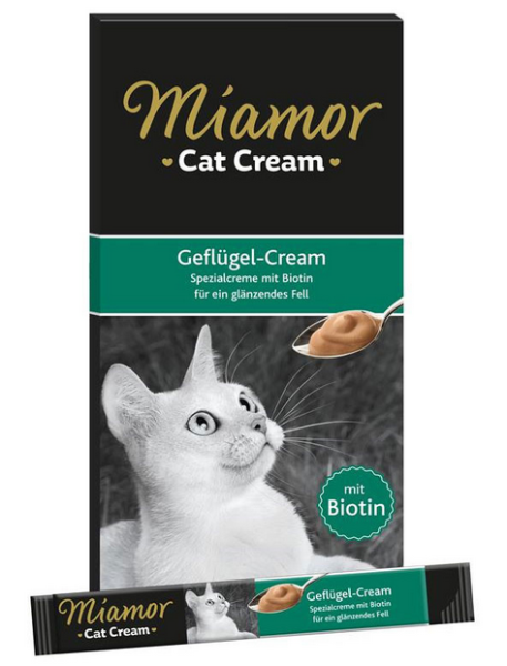Miamor Cat ¦ Geflügel-Cream - 11x6x15g ¦ Snack für Katzen