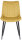 CLP Stuhl Rahden Samt I Polsterstuhl Mit Gestepptem Sitz I Lehnstuhl Mit Schwarzem Gestell Mit Einer Sitzhöhe Von 46 cm, Farbe:gelb