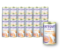 KATTOVIT ¦ Urinary - Drink - 24 x 135ml ¦ Drink für Katzen mit Ammoniumchlorid zur Vorbeugung von Harnsteinbildun in der Dose