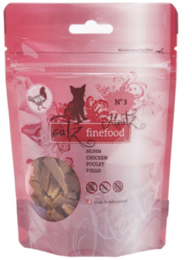 catz finefood - Meatz ¦ knusprige Fleischstreifen - N° 3 Huhn - 8 x 45g ¦ Snacks für ausgewachsene Katzen
