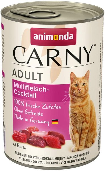 animonda &brvbar;CARNY -  Adult Multifleisch-Cocktail - 6 x 400 g &brvbar; nasses Katzenfutter in Dosen