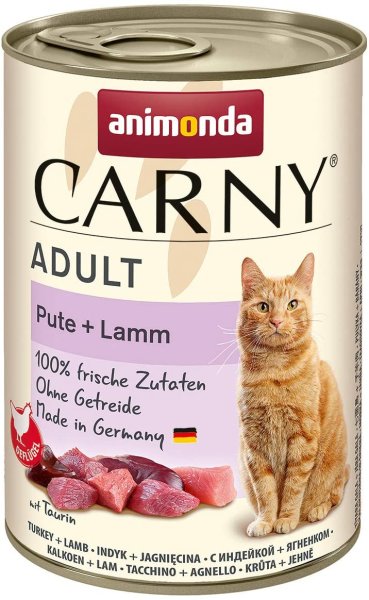 animonda ¦CARNY -  Adult - Pute + Lamm - 6 x 400 g ¦ nasses Katzenfutter in Dosen