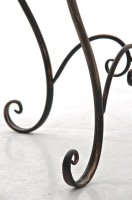 CLP Eisentisch Indra in nostalgischem Design I Gartentisch mit geschwungenen Beinen I erhältlich, Farbe:Bronze