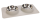 KARLIE &brvbar; Diner-Set - Silikon Dex - Farbe: hellgrau - 2 x 350 ml, &Oslash; 14 cm &brvbar; Napfset f&uuml;r Hunde und Katzen mit Silikonunterlage