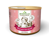 BOSWELIA - Bettys Landhausküche ¦ Rind pur mit Leinöl - 12 x 200g ¦ nasses Hundefutter in Dosen