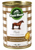 Pauls Beute ¦ Pferd mit Pastinake, Johannisbeere & Gingko - 6 x 400g ¦ nasses Futter für ausgewachsene Hunde in Dosen