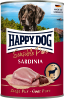 HAPPY DOG ¦ Sensible - Ziege pur - 12 x 400g ¦ nasses Futter für ausgewachsene Hunde