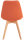 CLP Esszimmerstuhl Linares Kunststoff I Stoff I Samt I Kunstleder I Lehnstuhl Mit Holzgestell I Kunststoffstuhl Mit Buchenholz, Farbe:orange, Material:Stoff