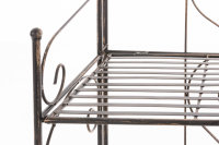 CLP LENJA stabiles Standregal im Landhausstil I Klappbares Eisenregal mit 4 Regalböden I erhältlich, Farbe:Bronze