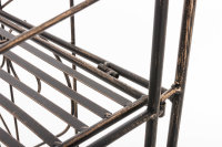 CLP LENJA stabiles Standregal im Landhausstil I Klappbares Eisenregal mit 4 Regalböden I erhältlich, Farbe:Bronze
