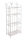 CLP Standregal MIA aus Eisen I Klappregal mit 4 Ablagefächern im Landhausstil I erhältlich, Farbe:weiß