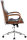 CLP Bürostuhl Melilla I Höhenverstellbarer Schreibtischstuhl, Farbe:walnuss/braun