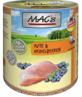 MACs Cat | Pute & Heidelbeeren - 6 x 200g ¦ nasses Katzenfutter in Dosen