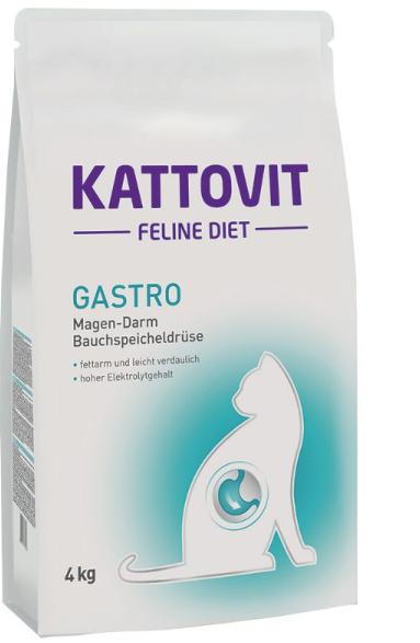 KATTOVIT ¦ Feline - Gastro - 4kg ¦Trockenfutter für Katzen zur Linderung akuter Resorptionsstörungen des Darms