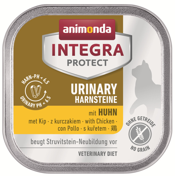animonda ¦ Integra Protect - Urinary - Huhn - 16 x 100g ¦ nasses Katzenfutter in Schälchen um der erneuten Bildung von Struvitsteinen vorzubeugen