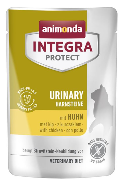 animonda ¦ Integra Protect - Urinary - Huhn - 24 x 85g ¦ Diät-Nassfutter für Katzen im Pouchbeutel zur Verringerung von Struvitsteinrezidiven