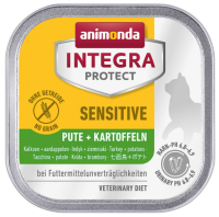 animonda ¦ Integra Protect - Sensitiv - Pute & Kartoffeln - 16 x 100g ¦ Diät-Nassfutter für Katzen mit Futtermittelunverträglichkeiten
