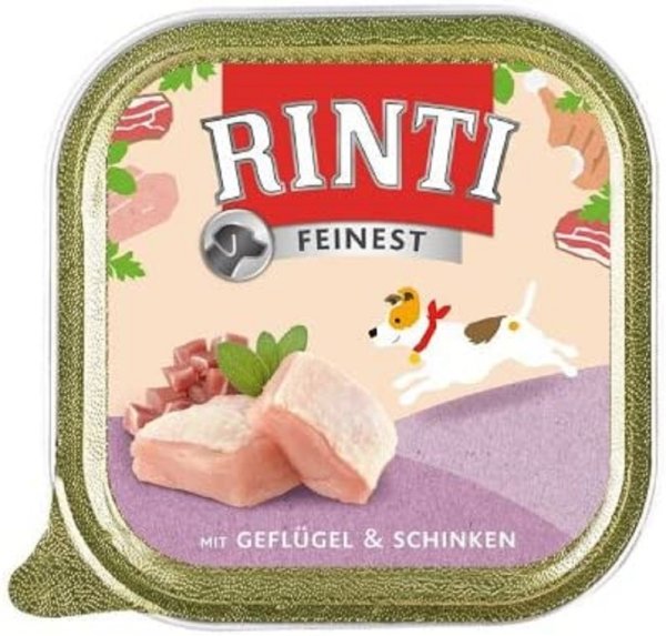 RINTI ¦ Feinest - Geflügel & Schinken - 11x150g ¦ Hundenassfutter