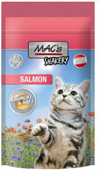 MACs - Shakery ¦ Lachs - 10 x 60g ¦ schmackhafter Leckerbissen / Snack für Katzen