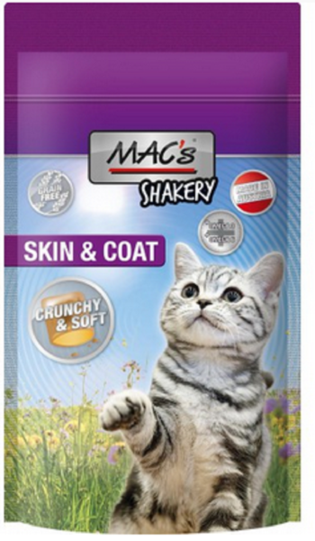 MACs - Shakery ¦ Skin & Coat - 10 x 60g ¦ schmackhafter Leckerbissen / Snack für Katzen