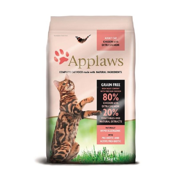 Applaws¦ Huhn mit Extra Lachs - 1 x 7.5 kg ¦ Katzentrockenfutter