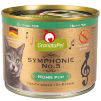 GranataPet | Symphonie N° 5 - Huhn Pur - 6 x 200g ¦ nasses Katzenfutter in Dosen