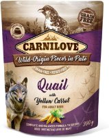 Carnilove Hund Pouch Wachtel, Quail with Yellow Carrot 12x300g